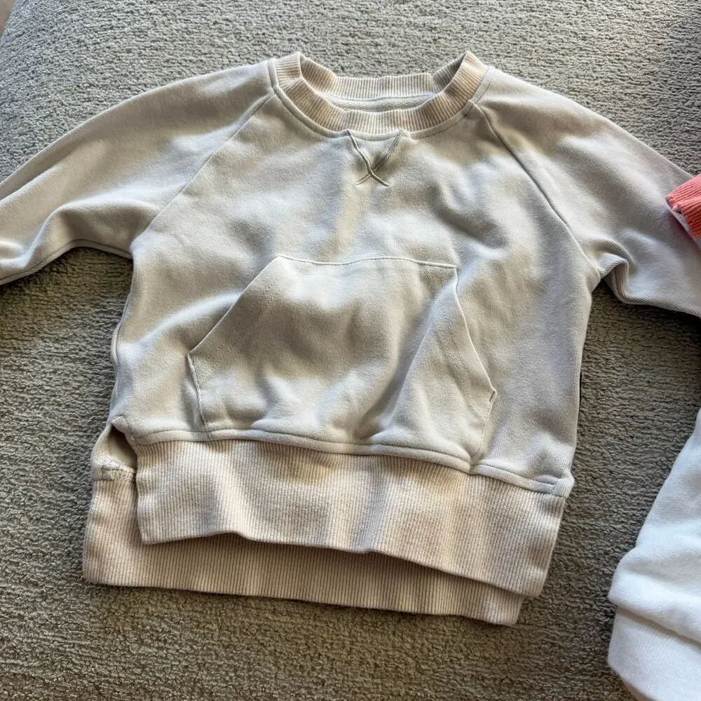 Little Bipsy Lot of 3 Baby Girl Sweatshirts Size 6-12 Months